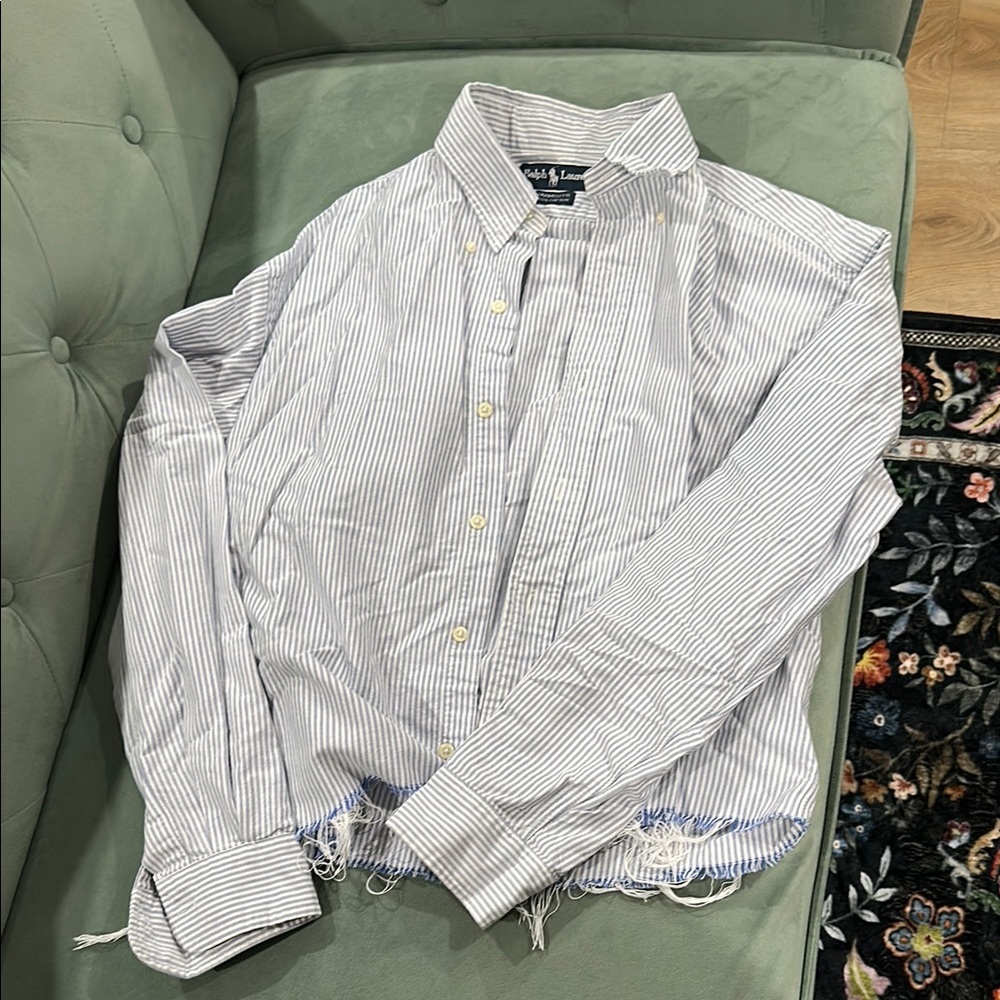 Ralph Lauren Men's Striped Button-Down Shirt vermouth